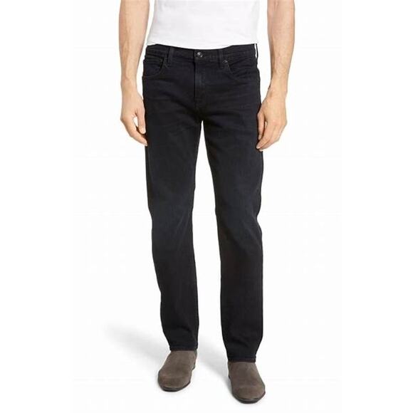 7 For All Mankind Men’s The Straight Black Five Pocket Denim Jeans Size 31 - Picture 1 of 13